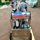 Διπλή μηχανή αντλιών γάλακτος κάδων κινητή/φορητή αρμέγοντας μηχανή 25L * 2