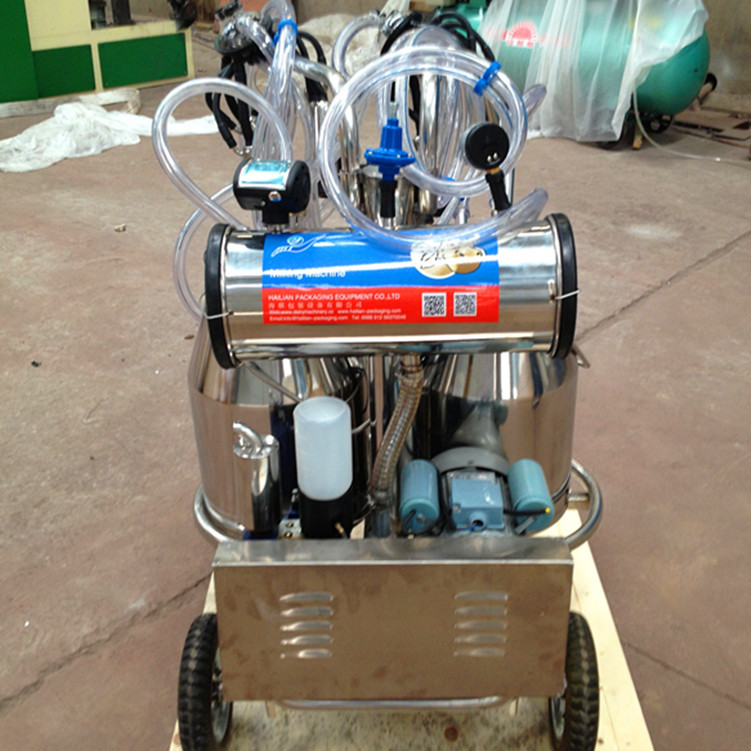 Διπλή μηχανή αντλιών γάλακτος κάδων κινητή/φορητή αρμέγοντας μηχανή 25L * 2